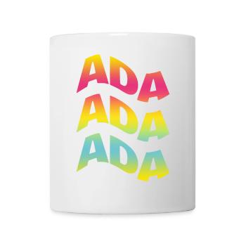 Ada t-shirt texte vague effet tshirt cadeau - Mug blanc - blanc - Devant
