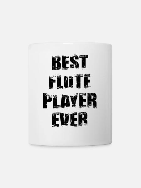 Flötenspieler - Tasse - Weiß