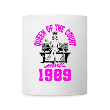 Maillot de tennis anniversaire femme anniversaire 1989 - Mug blanc - blanc - Devant