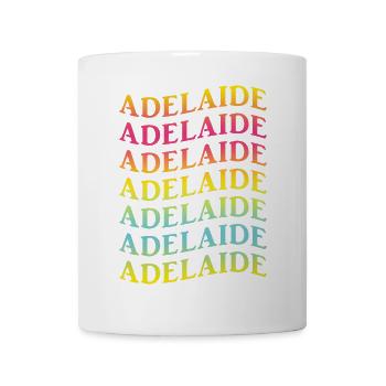Adelaide T-Shirt mit Welleneffekt Geschenkidee - Tasse - Weiß - Vorne