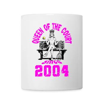 Tennis Shirt Frauen Geburtstag Jubiläum 2004 - Tasse - Weiß - Vorne