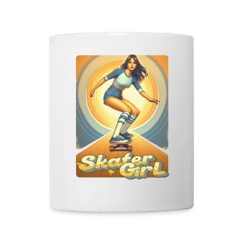Skater girl on a skateboard - Mug - white - Front