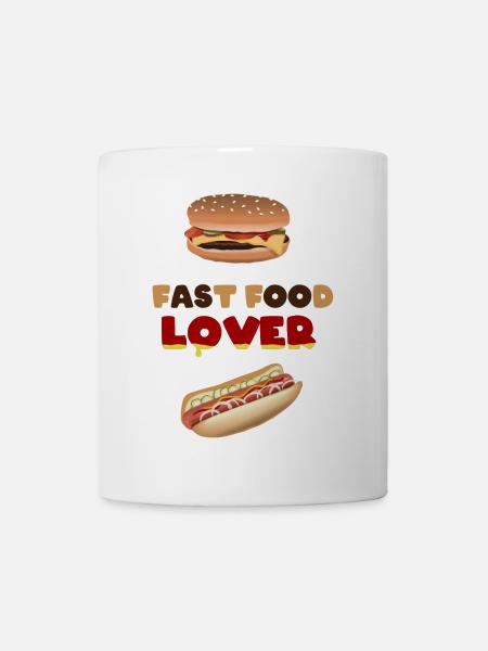 Fast-Food Liebhaber Motiv - Tasse - Weiß