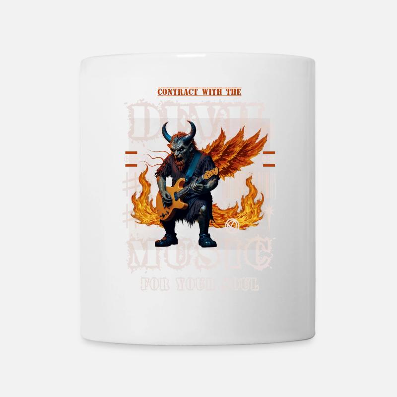 Musique rock diabolique - Mug blanc - blanc
