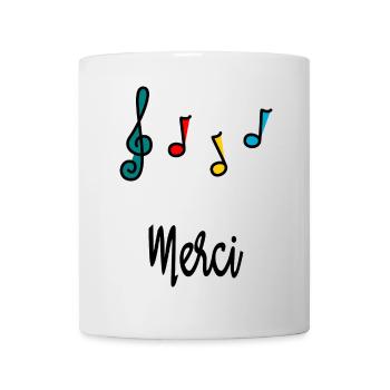 MERCI. MAÎTRESSE. MAÎTRE. MERCI MAÎTRESSE - Mug blanc - blanc - Devant