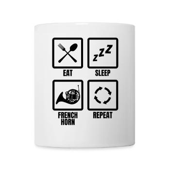 Horaire des cornistes - Mug blanc - blanc - Devant