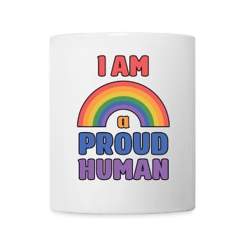 Mois de la fierté LGBT - Je suis un être humain fier - Mug blanc - blanc - Devant