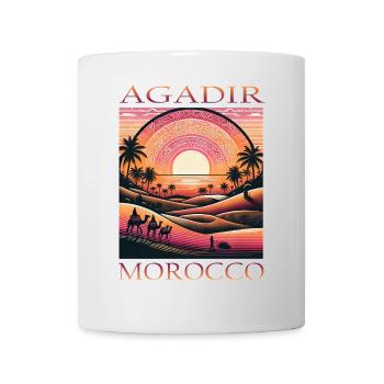 Agadir Maroc Désert Chameau Vacances Coucher de soleil - Mug blanc - blanc - Devant