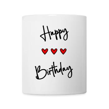HAPPY BIRTHDAY. HAPPY BIRTHDAY. ANNIVERSARY. - Mug - white - Front