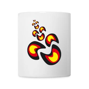 Deutschlandfarben sehr wild und fröhlich. - Tasse - Weiß - Vorne