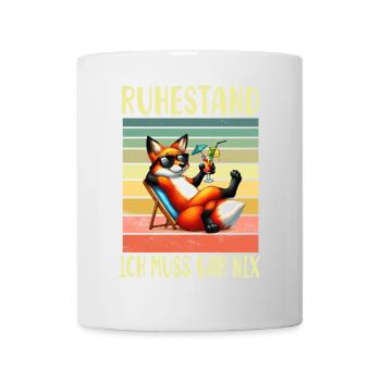 Renard à la retraite pour les retraités - Mug blanc - blanc - Devant