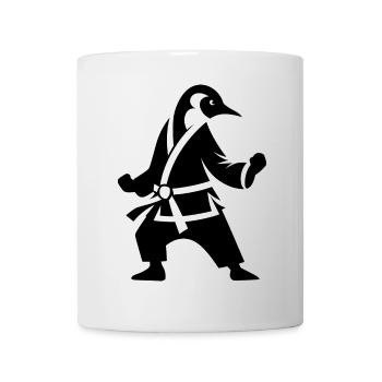 Penguin Karate Martial Arts Silhouette Minimalist - Mug - white - Front