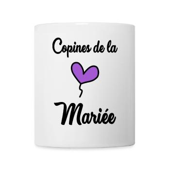 GERADE VERHEIRATET. Junggesellinnenabschied. VALENTINSTAG. PAAR - Tasse - Weiß - Vorne