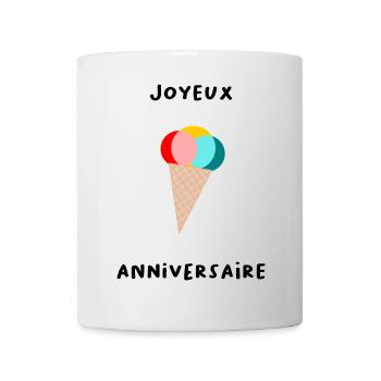 HAPPY BIRTHDAY. HAPPY BIRTHDAY. ANNIVERSARY. - Mug - white - Front