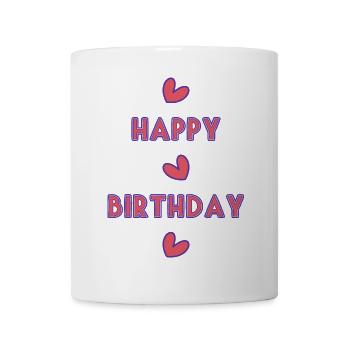ANNIVERSARY. HAPPY BIRTHDAY. HAPPY BIRTHDAY. - Mug - white - Front