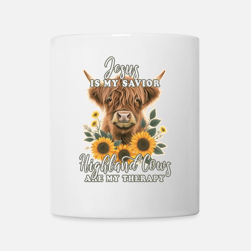Highland Cattle Christian Verse - Mug - white