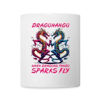 Dragonango : Quand les dragons dansent, des étincelles jaillissent ! - Mug blanc - blanc - Devant