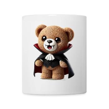 Cute Vampire Teddy Bear for Halloween Fun - Mug - white - Front