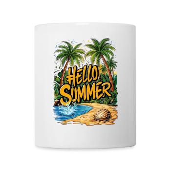 Summer tropical beach scene - Mug - white - Front