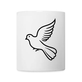 Taube - Tasse - Weiß - Vorne