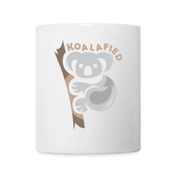 koala drôle de dictons bande dessinée koalafied icône logo - Mug blanc - blanc - Devant