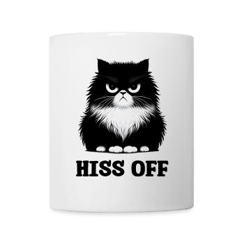 HISS OFF BLACK CAT DOODLE - Mug - white - Front