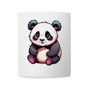 Mignon dessin animé panda ours - Mug blanc - blanc - Devant