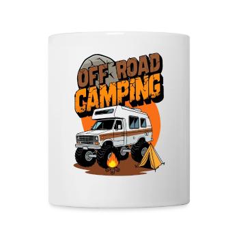 Off-road camping - Mug - white - Front