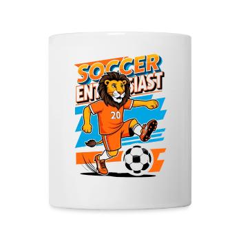 Lion Soccer Player - Mug - white - Front