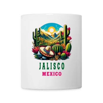 Motif du désert de cactus de Jalisco Mexico - Mug blanc - blanc - Devant