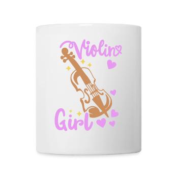 Geige Geigenspielerin - Tasse - Weiß - Vorne