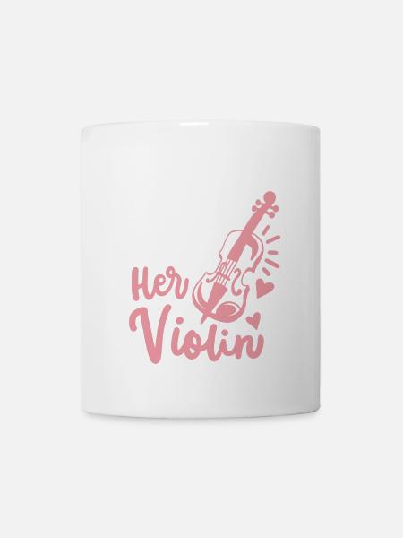Geige Geigenspielerin - Tasse - Weiß