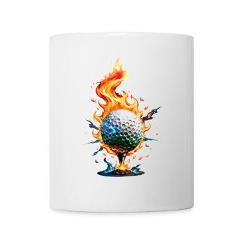 Glänzend weißer Golfball - Tasse - Weiß - Vorne