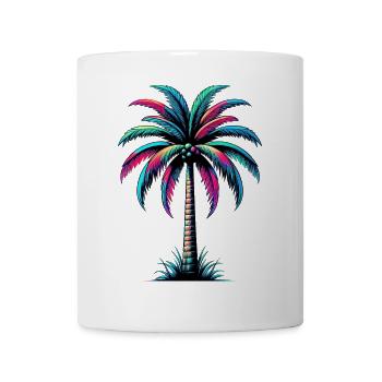 Palme - Tasse - Weiß - Vorne