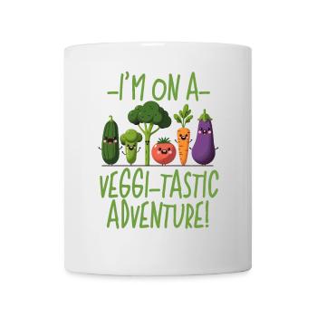 ICH BIN AUF EINEM VIGGI-TASTISCHEN ABENTEUER, VEGAN LUSTIG - Tasse - Weiß - Vorne
