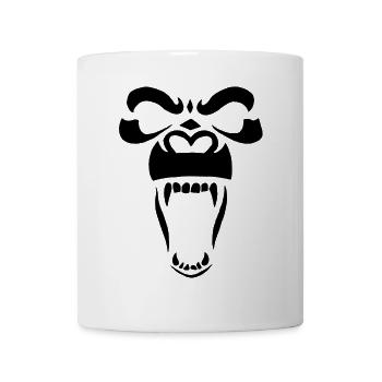 Schwarzer Gorilla - Tasse - Weiß - Vorne