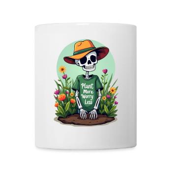 PLANTEZ PLUS, SOUCIEZ-VOUS MOINS - Mug blanc - blanc - Devant