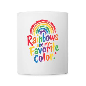 REGENBÖGEN SIND MEINE LIEBLINGSFARBE - Tasse - Weiß - Vorne