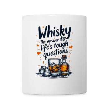 WHISKY: THE ANSWER TO LIFE’S TOUGH QUESTIONS - Mug - white - Front