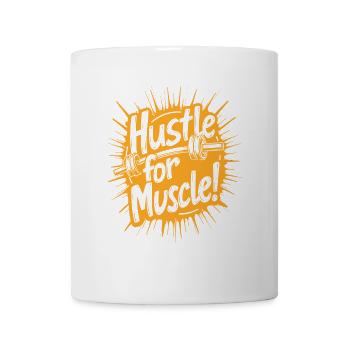Trainieren Sie die Muskeln! Gym Motivierendes Zitat - Tasse - Weiß - Vorne