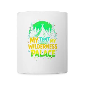 MA TENTE, MON PALAIS SAUVAGE, CAMPING - Mug blanc - blanc - Devant