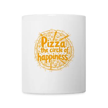 PIZZA : LE CERCLE DU BONHEUR - Mug blanc - blanc - Devant