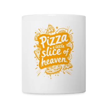 PIZZA: EIN KLEINES STÜCK VOM HIMMEL - Tasse - Weiß - Vorne
