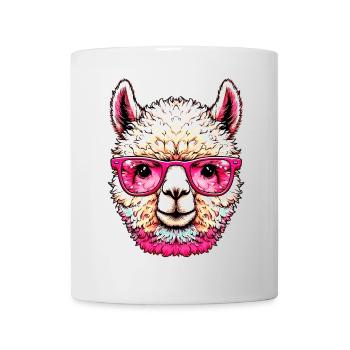 Alpaca with Sunglasses - Mug - white - Front
