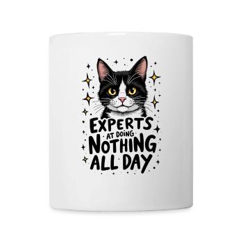 KATZEN: EXPERTEN DARIN, DEN GANZEN TAG NICHTS ZU TUN - Tasse - Weiß - Vorne