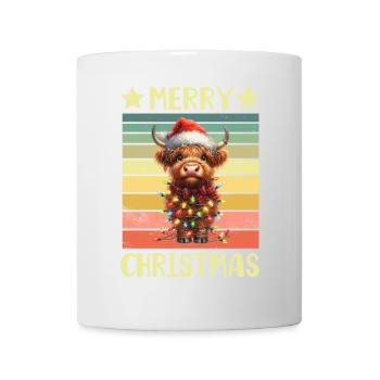 Schottisches Hochlandrind Kuh - Tasse - Weiß - Vorne