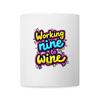 VON NEUN ZUM WEIN - Tasse - Weiß - Vorne