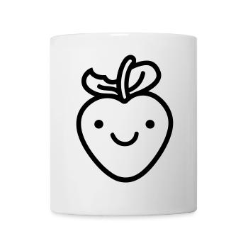 Erdbeere - Tasse - Weiß - Vorne