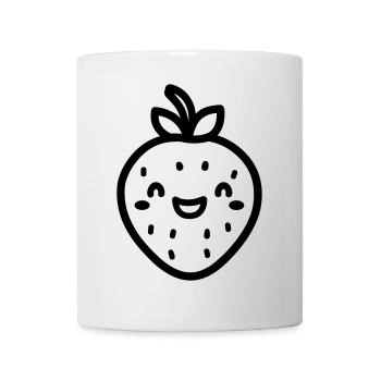 Erdbeere - Tasse - Weiß - Vorne