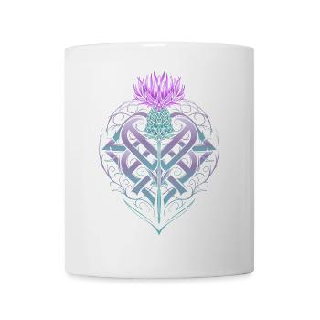 Distel Schild Celtic Knots Thistle Lover - Tasse - Weiß - Vorne
